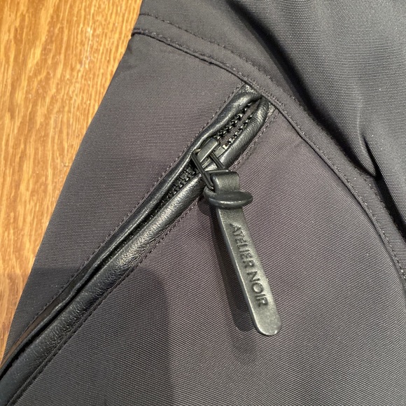 Rudsak black coat with fur and leather - Picture 4 of 8